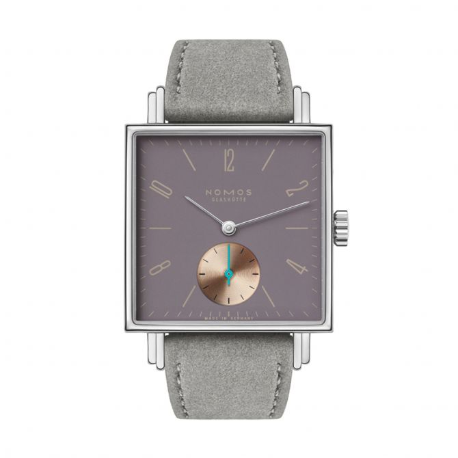 Nomos Glashuette Tetra 29.5mm Women's Watch, Rose Gold and Aubergine Color Dial