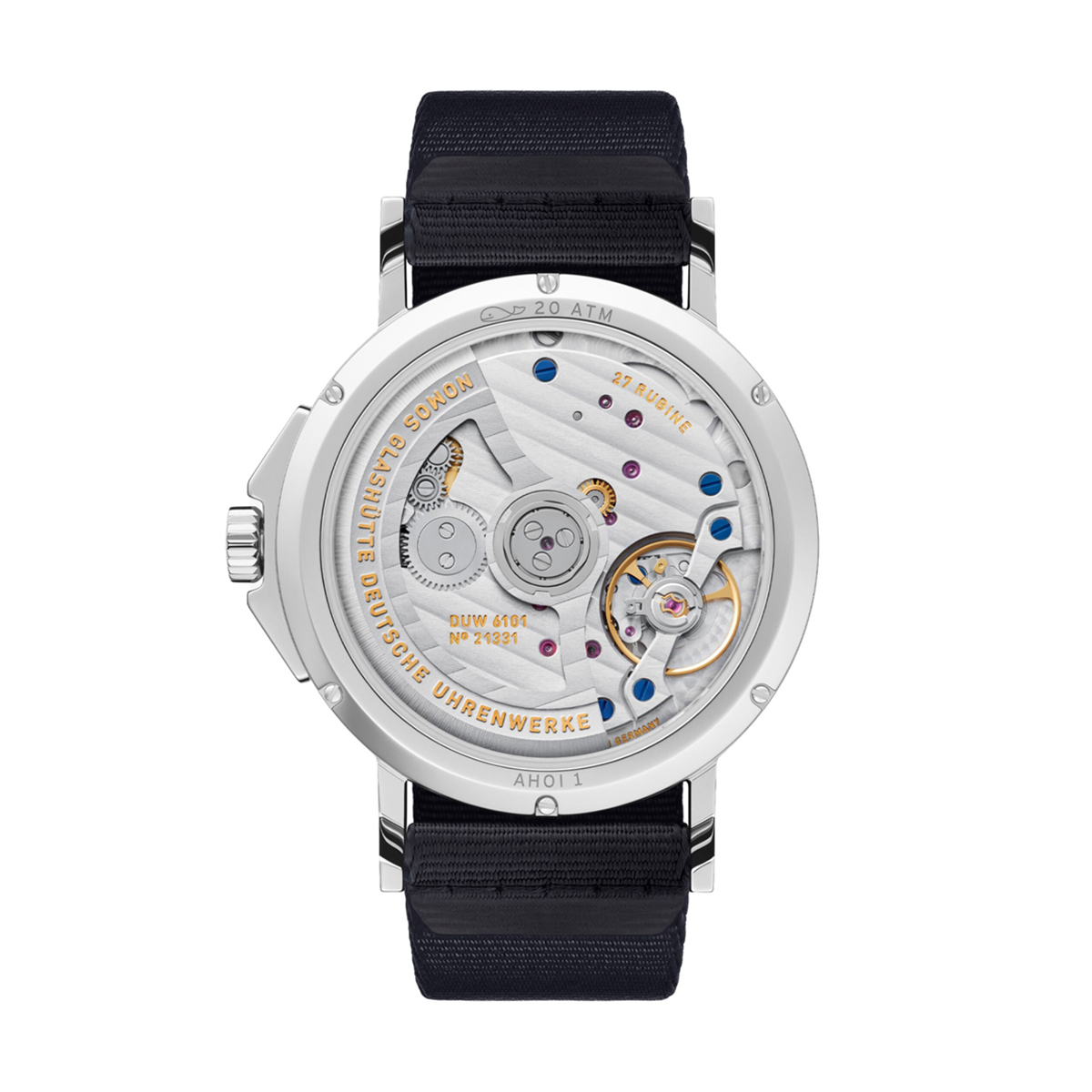 Nomos Glashuette Ahoi Neomatik 38mm Date Sky Watch, Sky Blue Dial