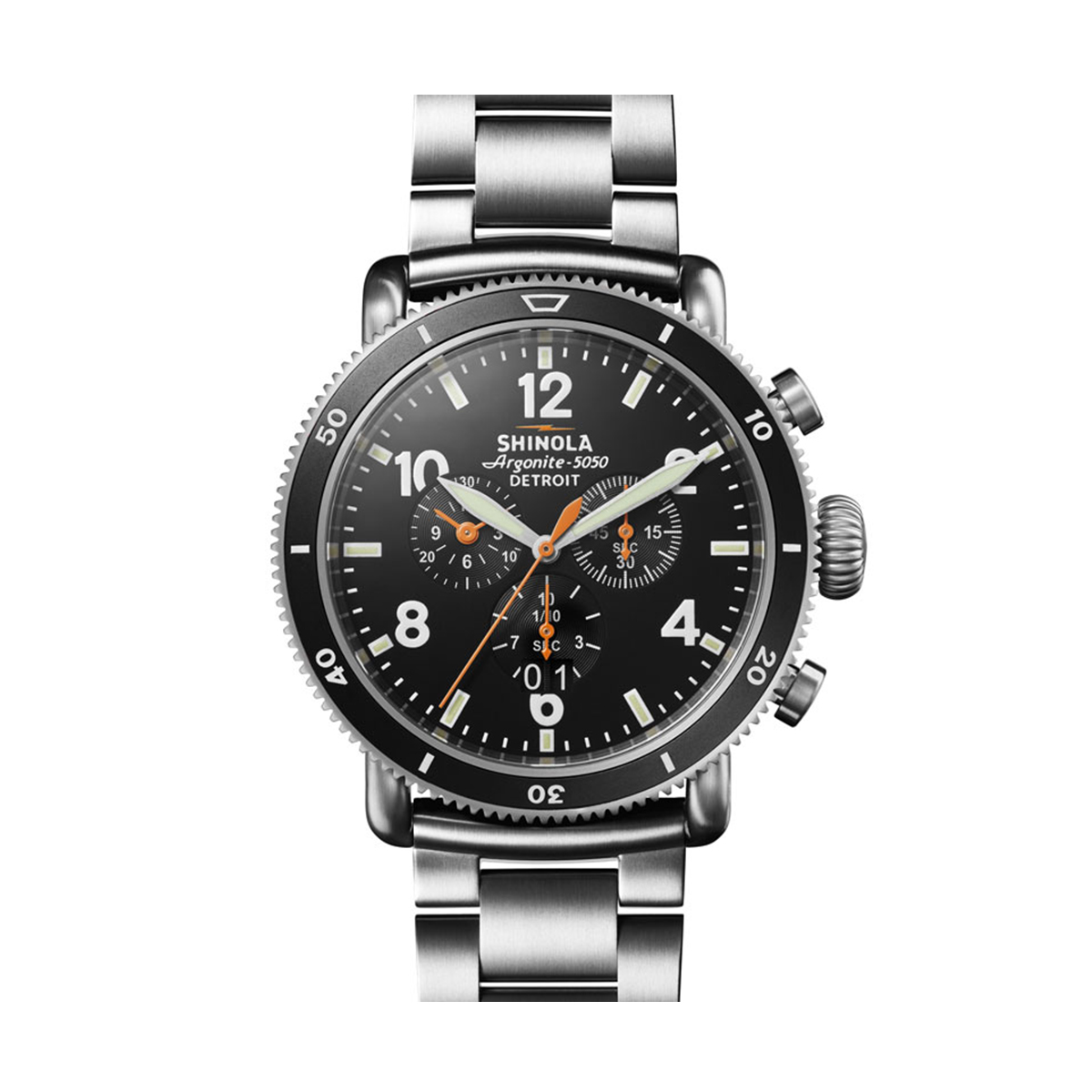 Shinola Black Blizzard 48 mm Watch, Black Dial