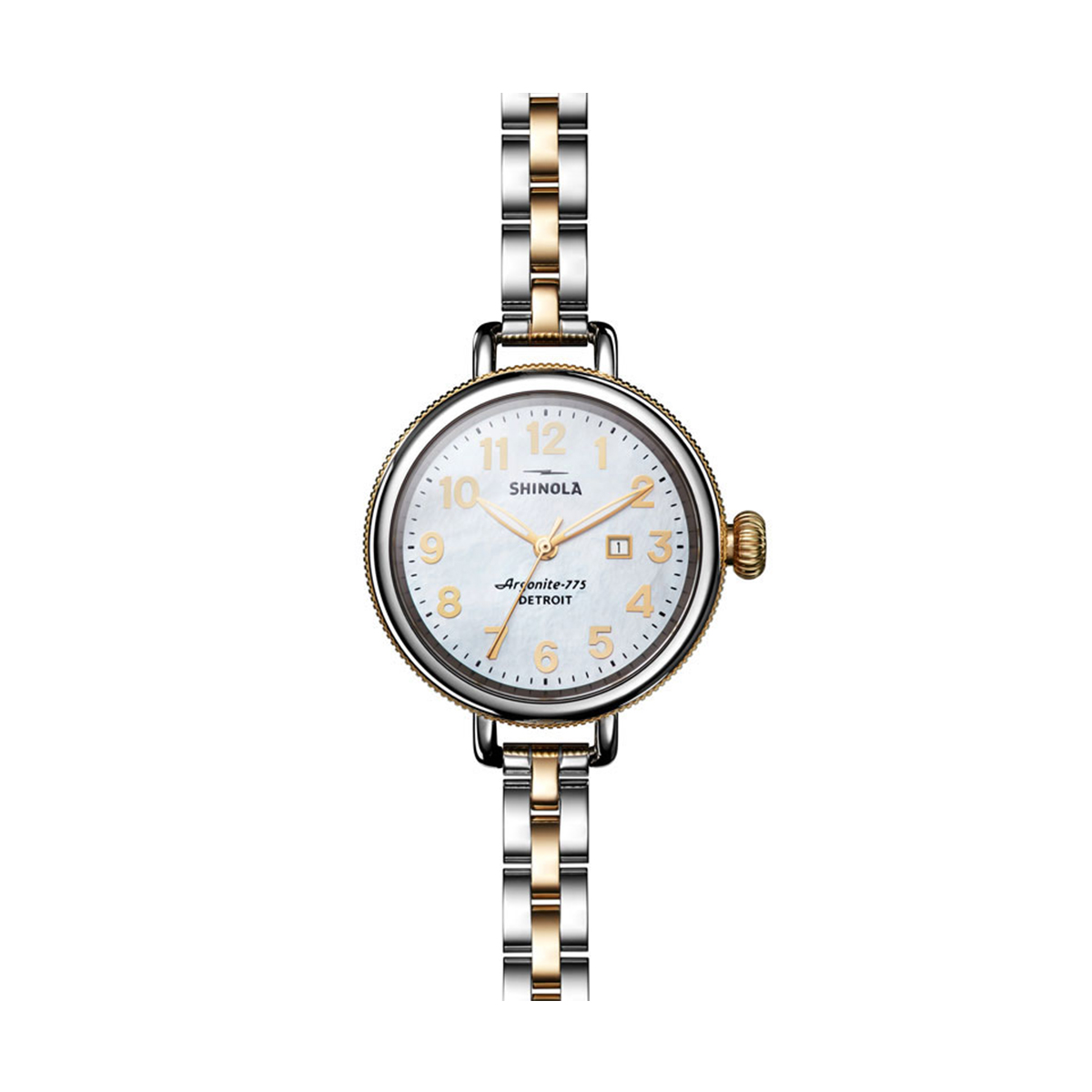 Shinola Birdy 34mm Watch, Mother of Pearl Dial