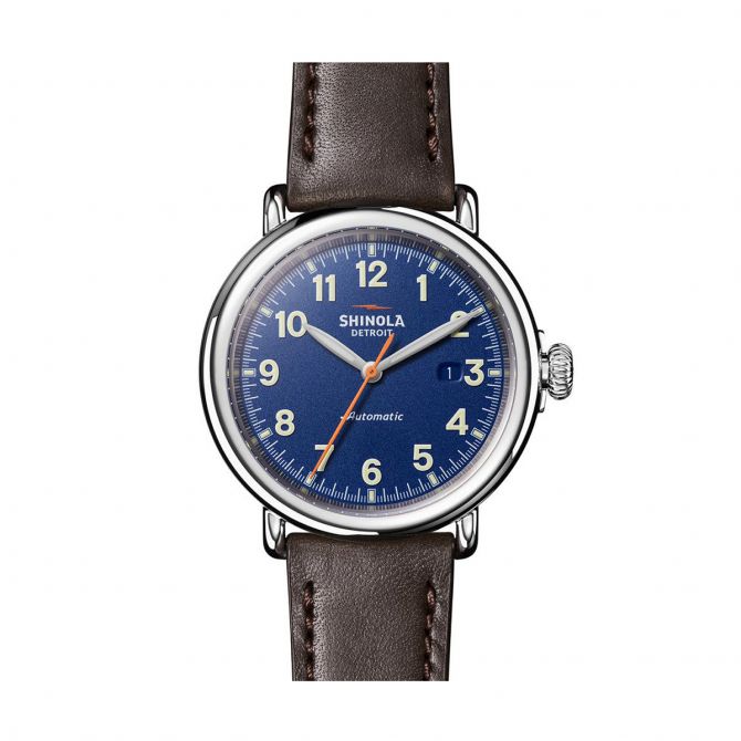 Shinola Runwell Automatic 45mm Watch, Navy and Cream Dial