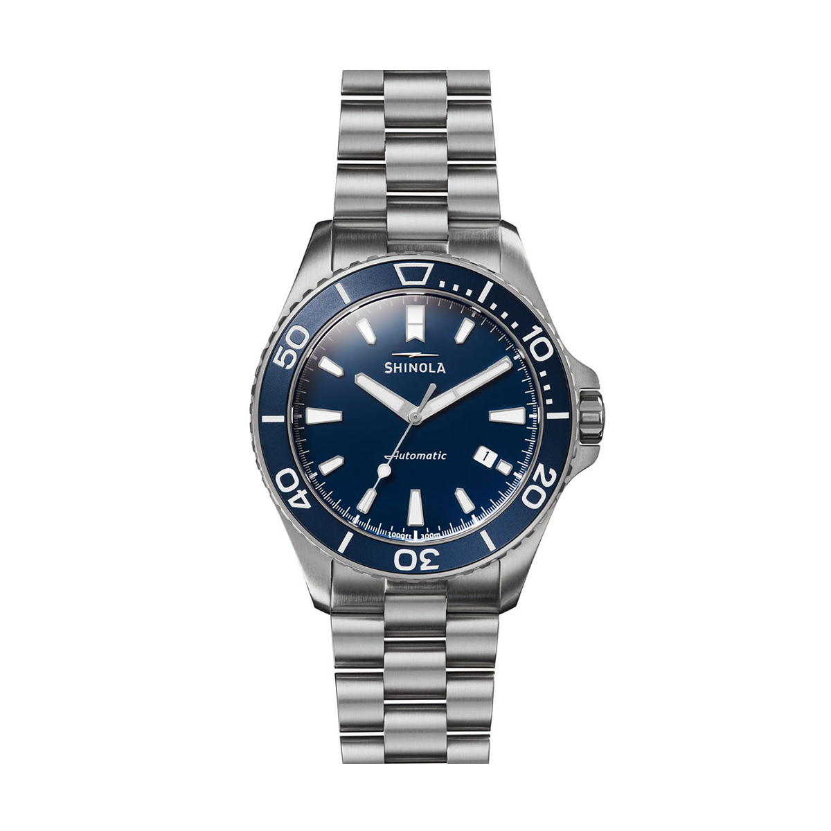 Shinola Lake Michigan Monster Automatic 43mm Watch, Midnight Blue Dial