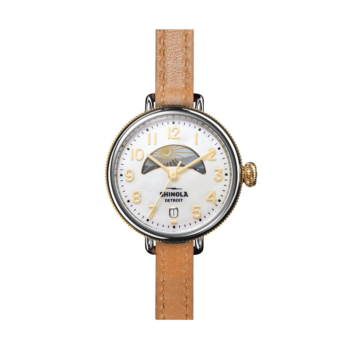 Shinola Birdy 38mm Watch, Mother of Pearl Dial