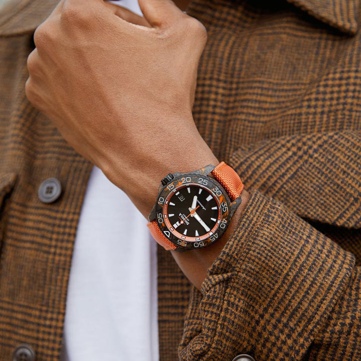 Shinola Forged Carbon Monster Automatic 45mm Watch, Black Dial