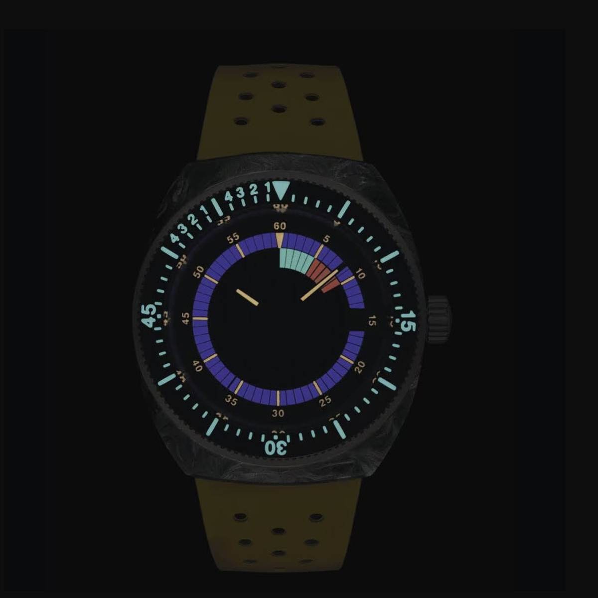 Tissot Sideral S 41mm Men's Watch, Black and Yellow Dial