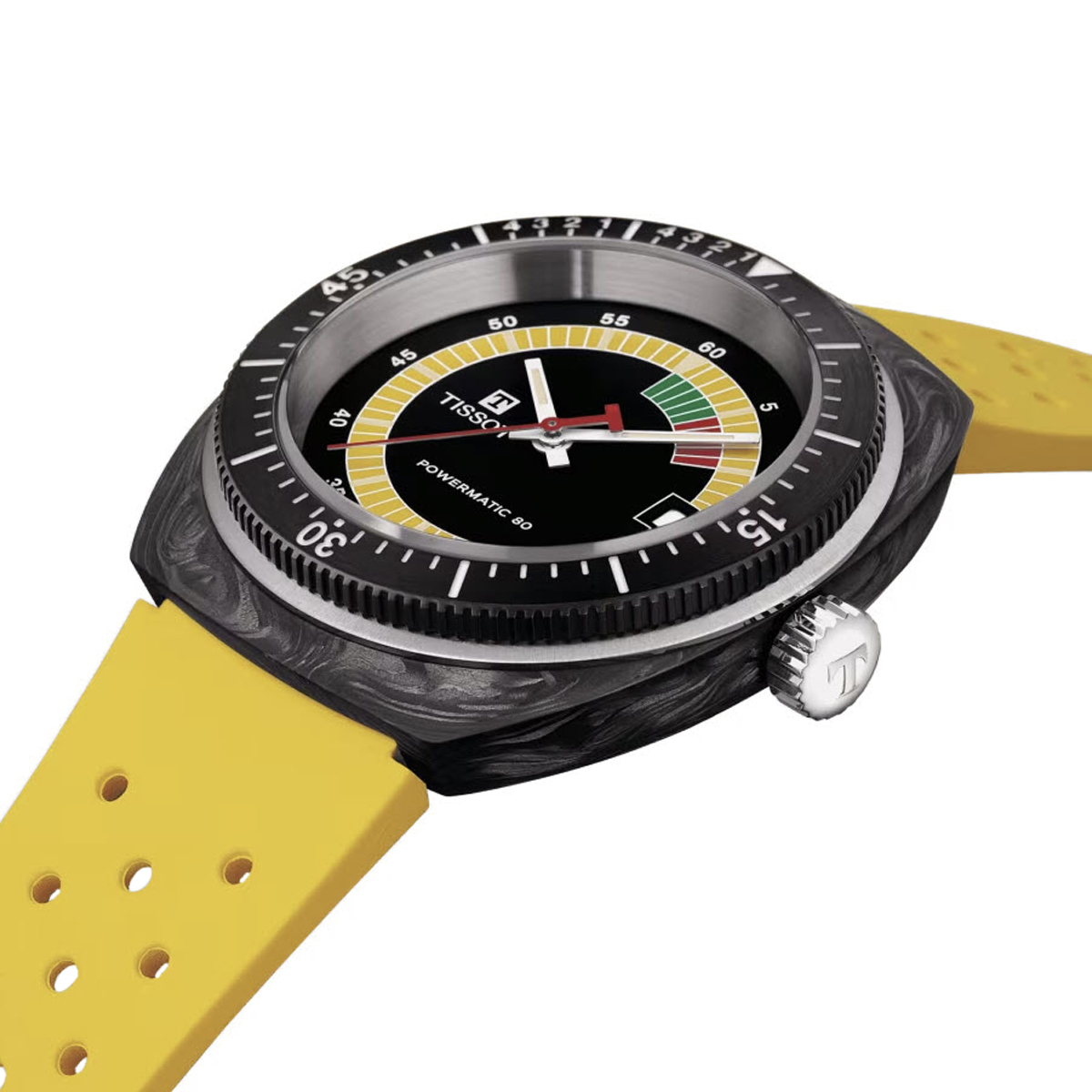 Tissot Sideral S 41mm Men's Watch, Black and Yellow Dial
