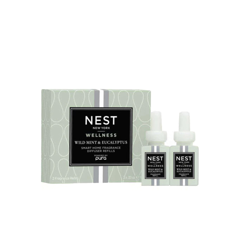 NEST New York Wild Mint and Eucalyptus Refill Duo for Pura Smart Home Fragrance Diffuser
