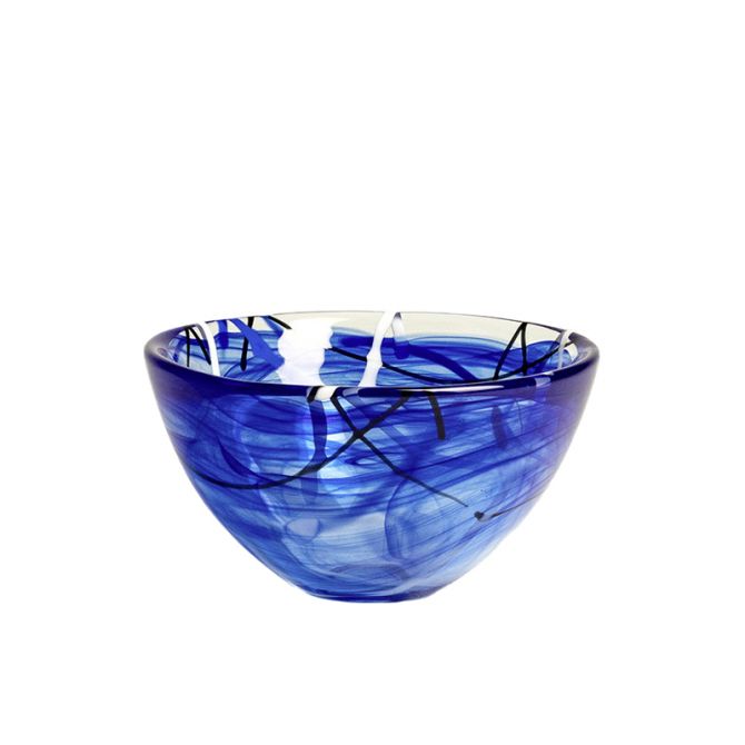 Kosta Boda Contrast Blue Bowl, Small