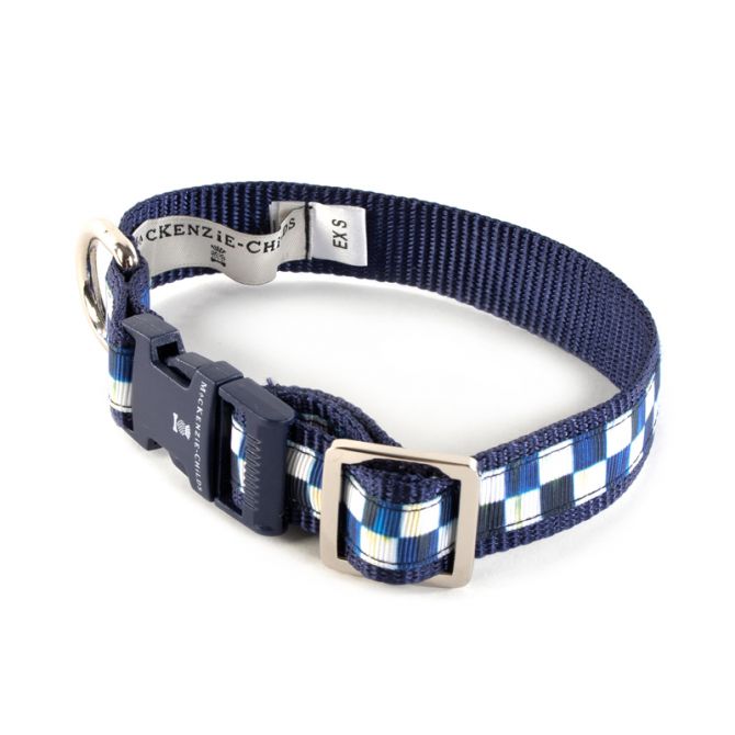 MacKenzie-Childs Royal Check Pet Collar, Extra Small