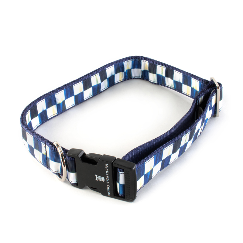 MacKenzie-Childs Royal Check Pet Collar, Extra Large