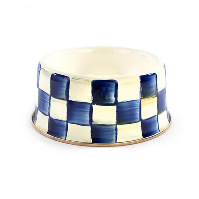 MacKenzie-Childs Royal Check Pet Dish, Medium