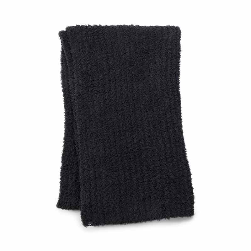 Barefoot Dreams CozyChic Ribbed Scarf, Black
