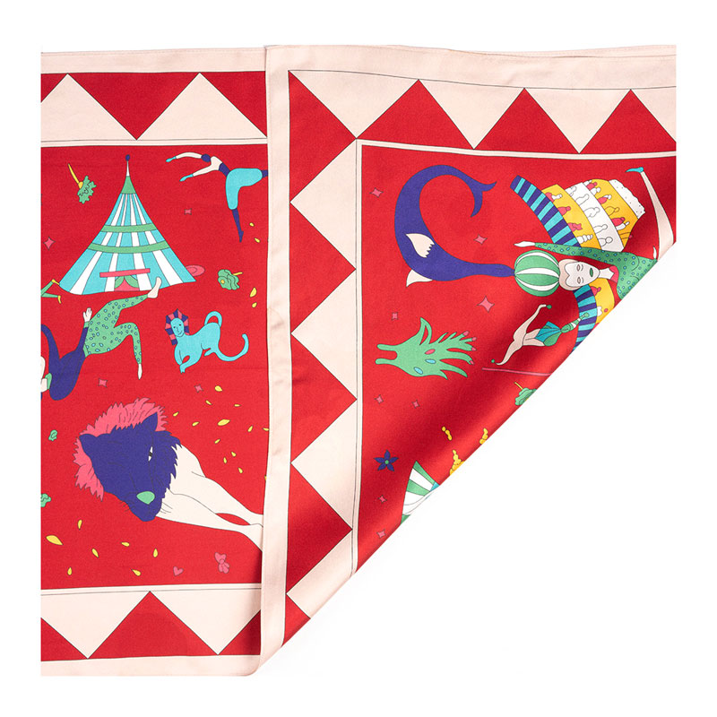 Piero Guidi Noemi Silk Scarf, Red