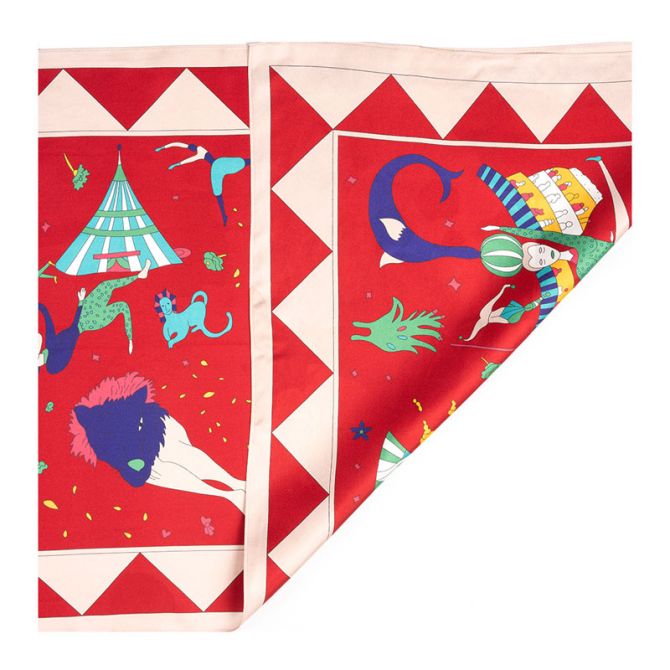 Piero Guidi Noemi Silk Scarf, Red | 270Z86058-29 | Borsheims