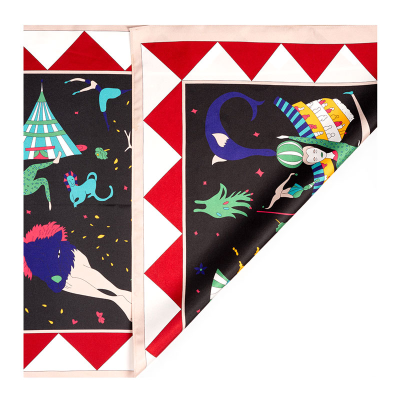 Piero Guidi Noemi Silk Scarf, Black