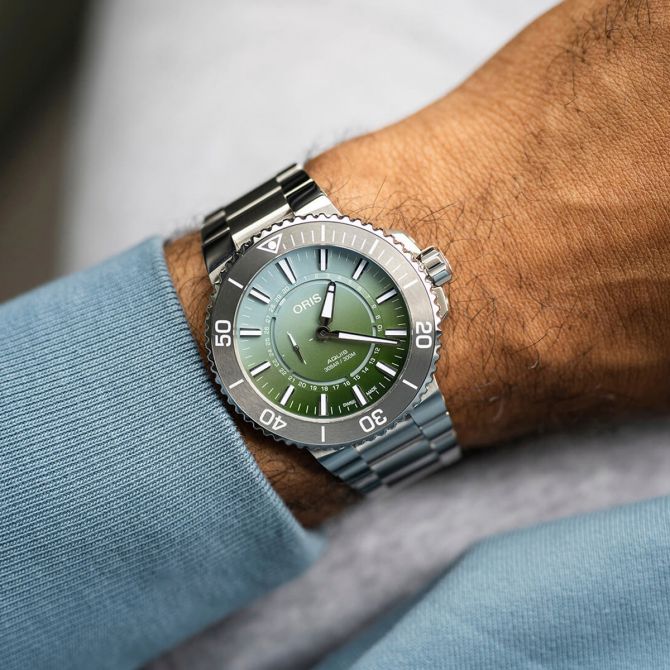 Oris Dat Watt Limited Edition II Watch, Green Dial