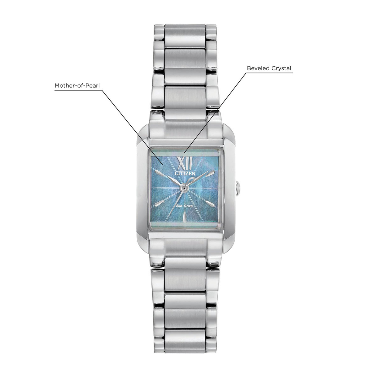 Citizen Bianca 22mm Women's Watch, Light Blue Mother of Pearl Dial