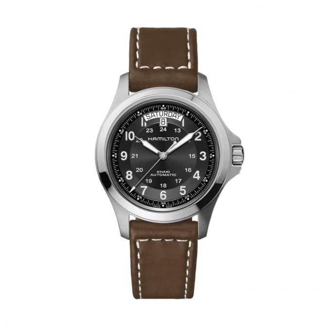 Hamilton Khaki Field King Automatic 40mm Watch Black Dial and