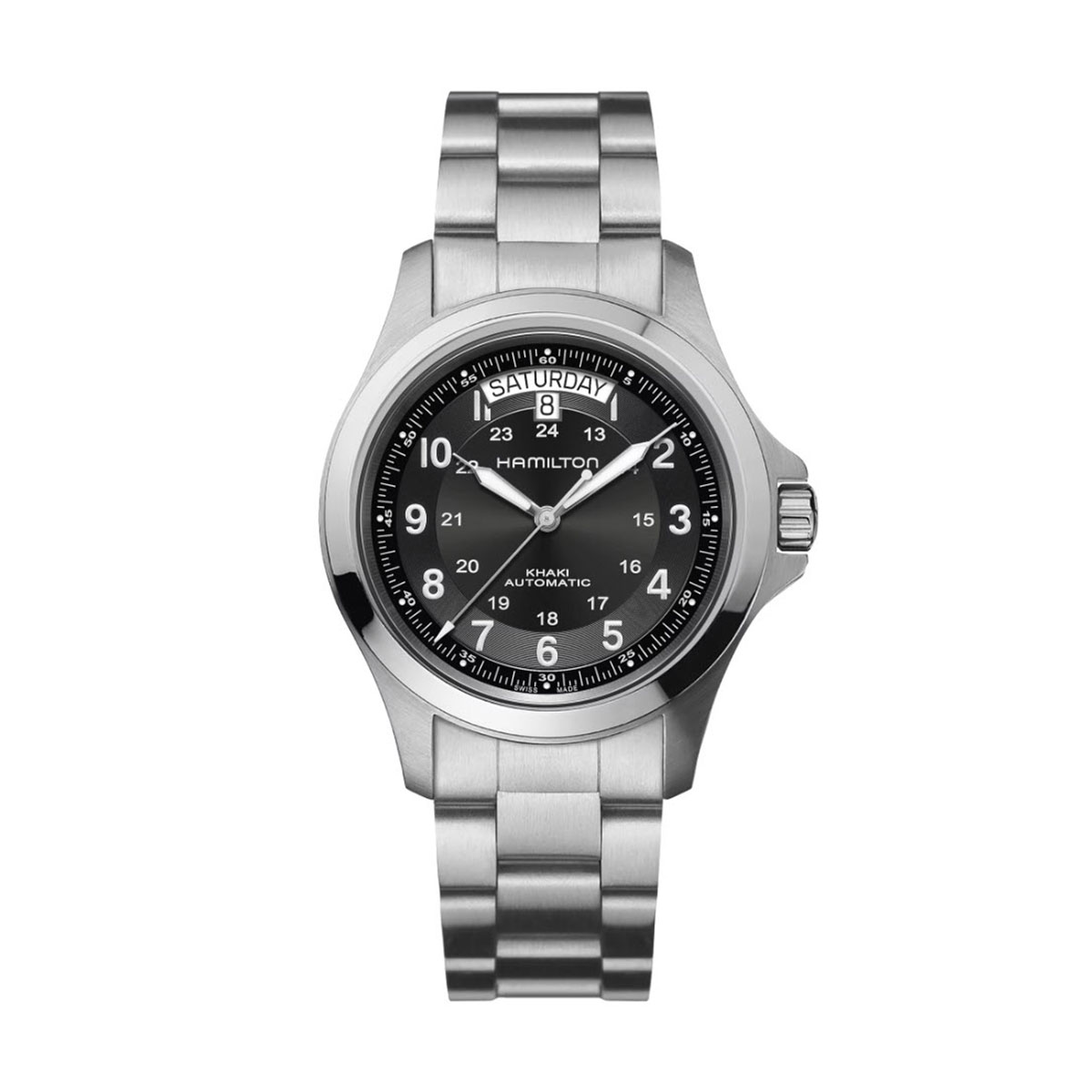 Hamilton Khaki Field King Automatic 40mm Men's Watch, Black Dial