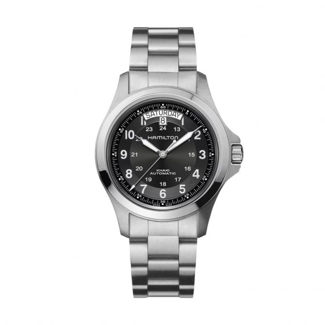Hamilton Khaki Field King Automatic 40mm Men's Watch, Black Dial
