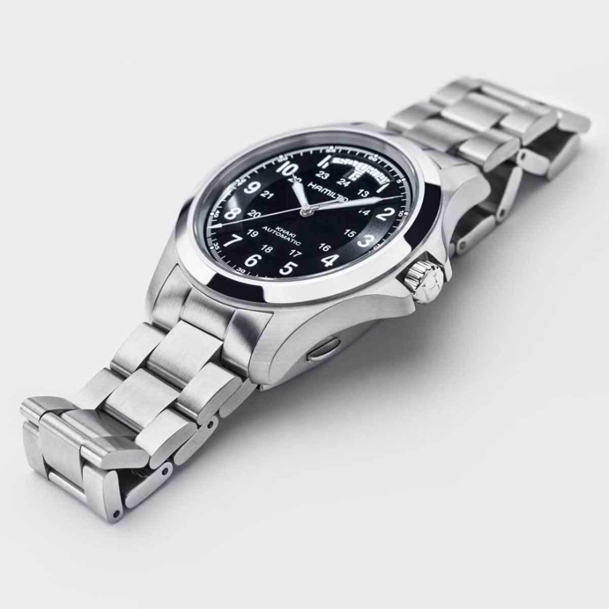 Hamilton Khaki Field King Automatic 40mm Men's Watch, Black Dial