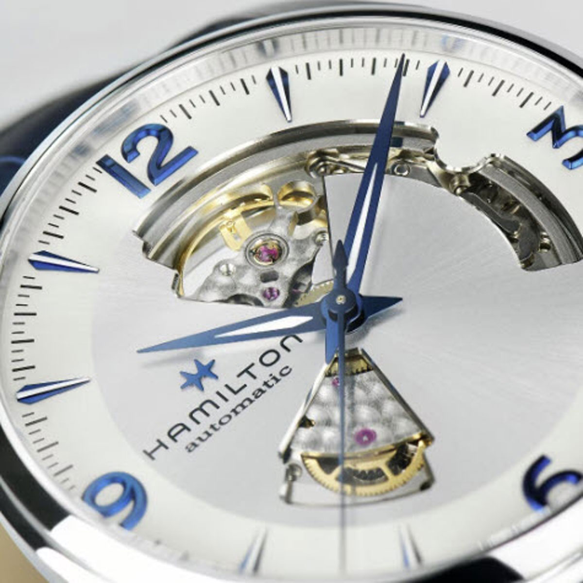 Hamilton Jazzmaster Open Heart Automatic 42mm Men's Watch, Silver Dial