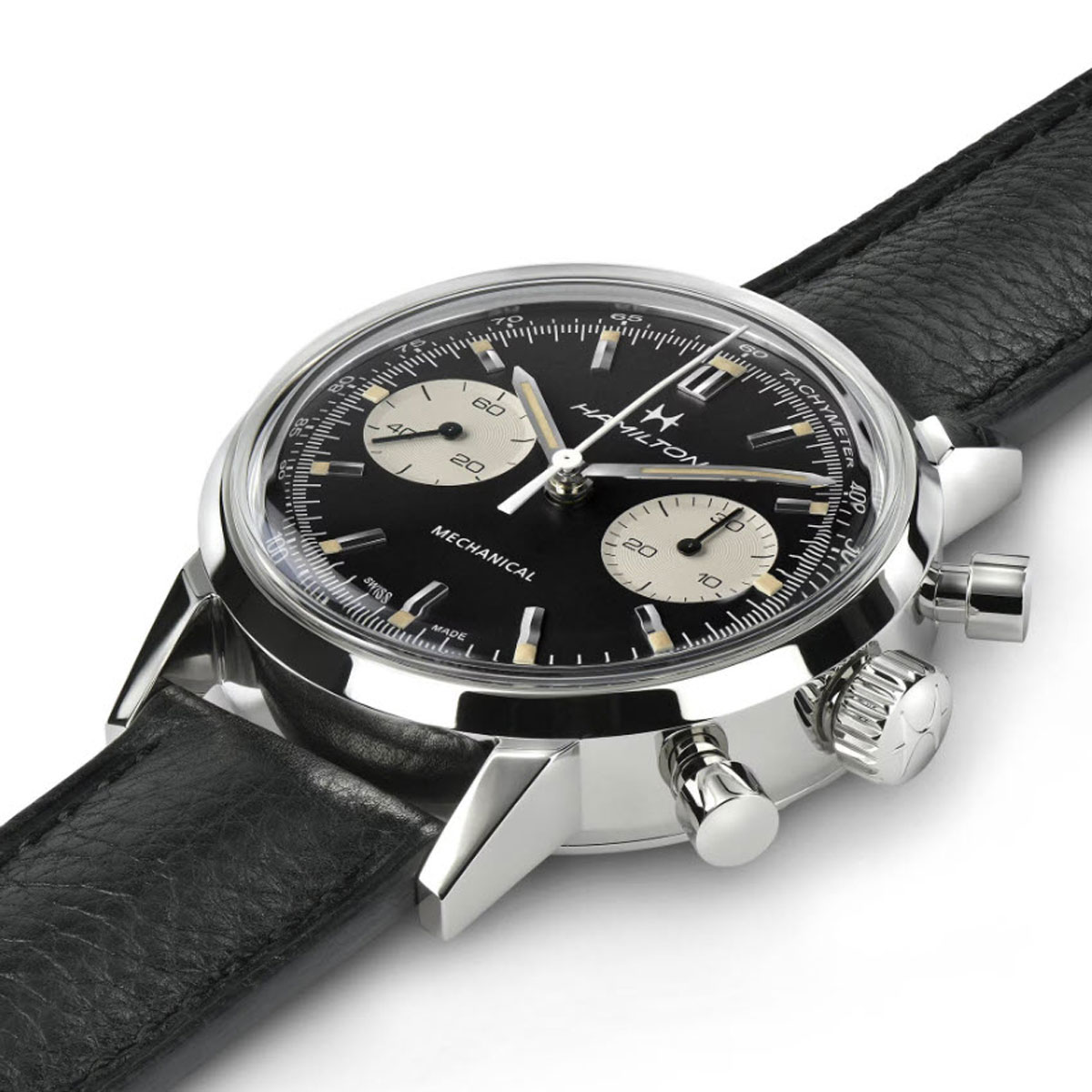 Hamilton American Classic Intra-Matic Chronograph H 40mm Men's Watch, Black Dial