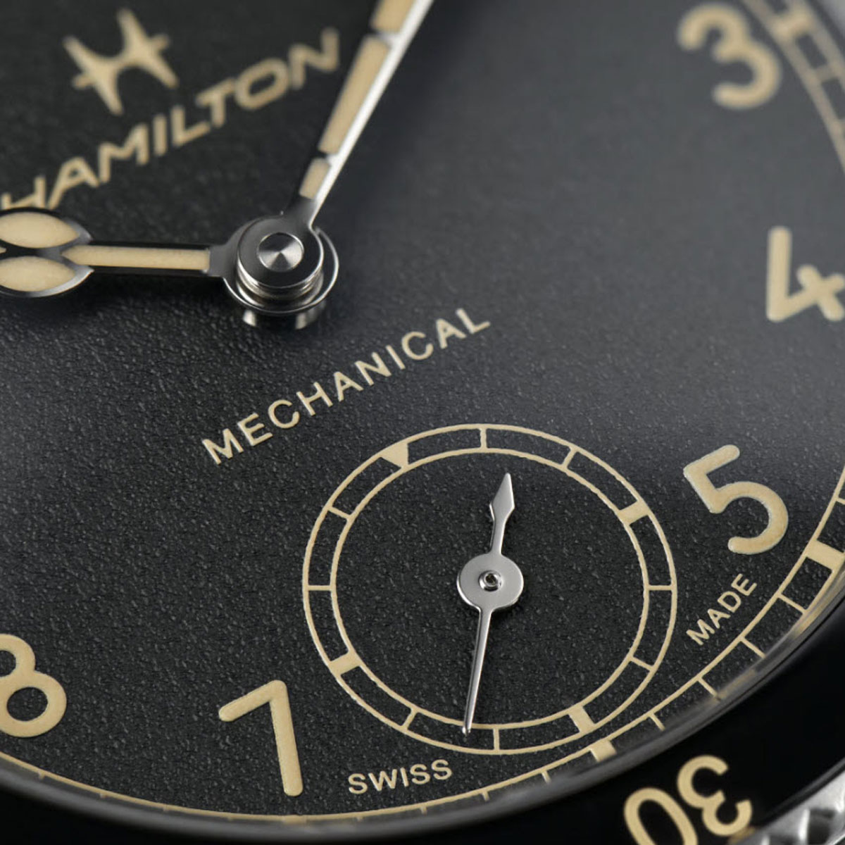 Hamilton Khaki Aviation Pilot Pioneer 43mm Men's Watch, Black Dial