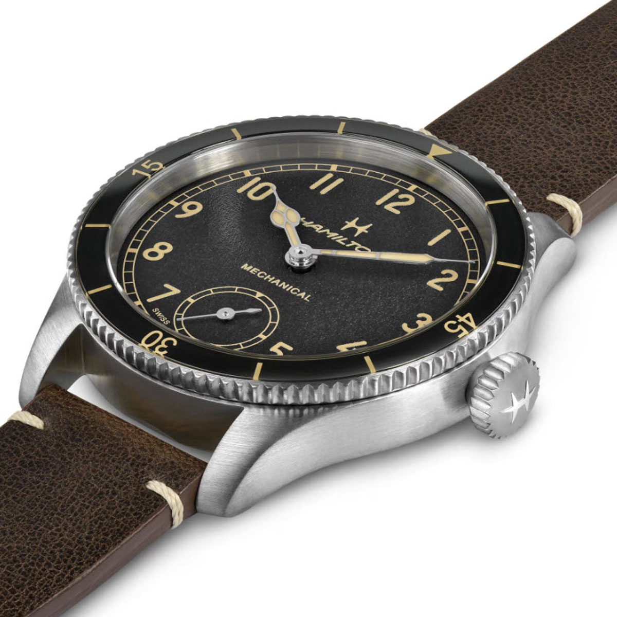 Hamilton Khaki Aviation Pilot Pioneer 43mm Men's Watch, Black Dial