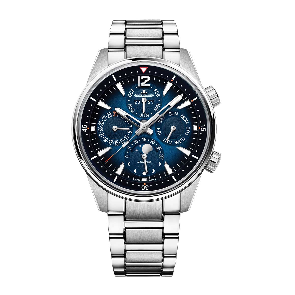 Jaeger-LeCoultre Polaris Perpetual Calendar 42mm Watch, Blue Grained Dial