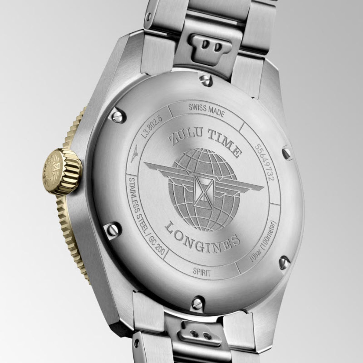 Longines Spirit Zulu Time 39mm Men's Watch, Anthracite Dial