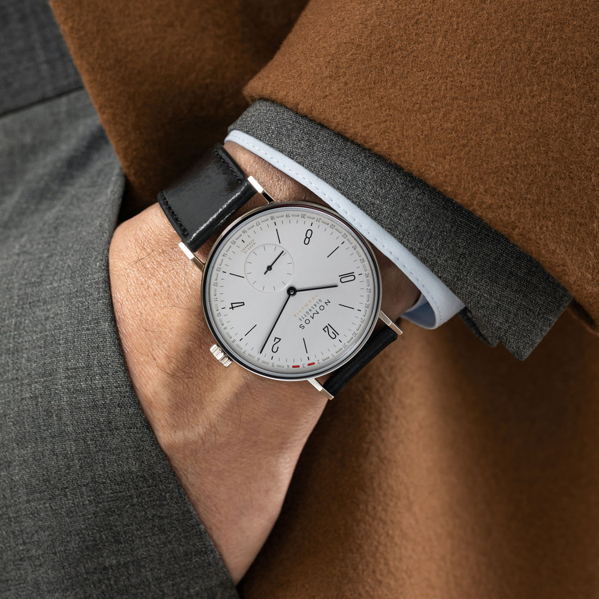 Nomos Glashuette Tangente Neomatic 41 Update 40.5mm Watch, White Dial