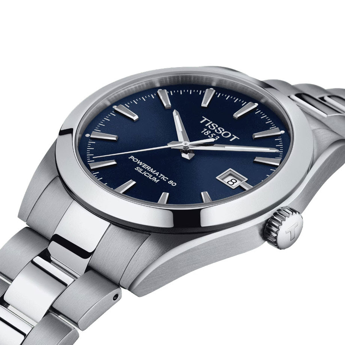 Tissot Powermatic 80 Silicium 40mm Men's Watch, Blue Dial