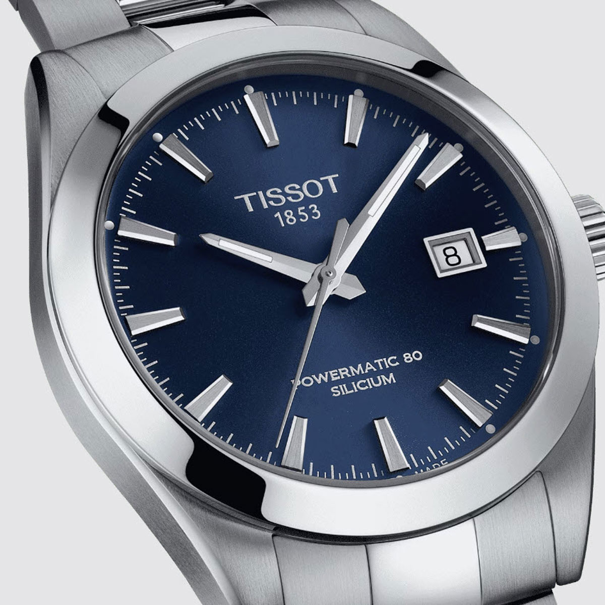 Tissot Powermatic 80 Silicium 40mm Men's Watch, Blue Dial