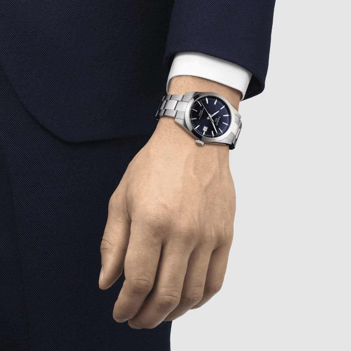 Tissot Powermatic 80 Silicium 40mm Men's Watch, Blue Dial