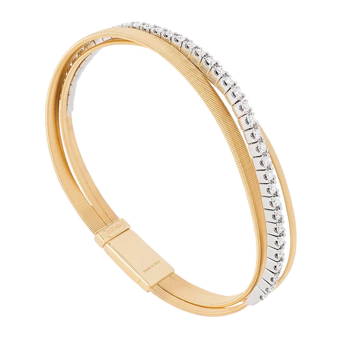 Marco Bicego Masai Three-Strand Bracelet in Yellow & White Gold