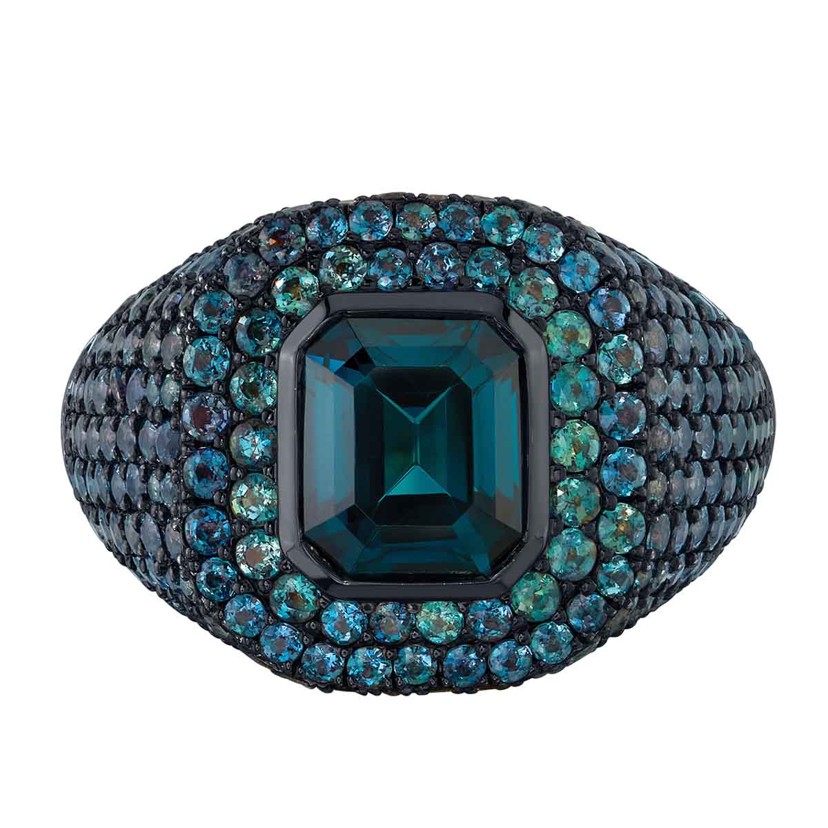 OMI Prive Monaco Spinel & Alexandrite Men's Ring in Platinum