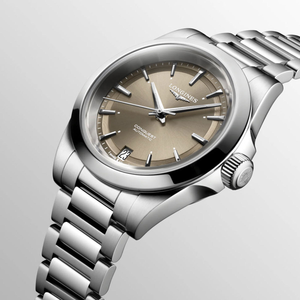 Longines Conquest Sport 34mm Women's Watch, Sunray Brown Dial