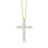 Diamond Classic Cross Pendant in White Gold, 18", 1 cttw