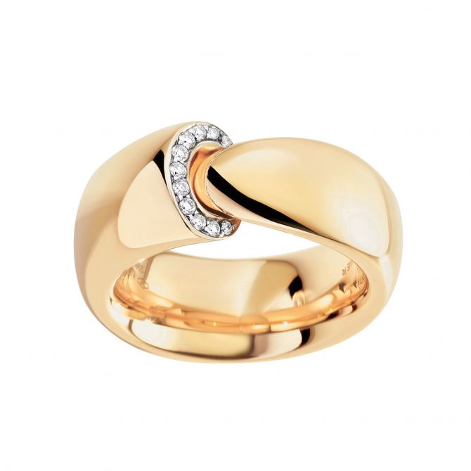 Vhernier Calla Diamond Ring in Yellow Gold