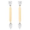 Phillips House Pear & Round Diamond Bar Dangle Earrings in Two Tone