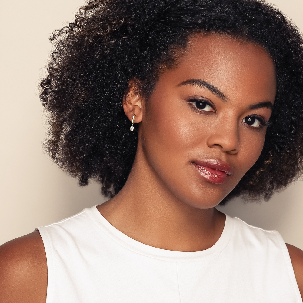 Phillips House Infinity Diamond Pavé Disc & Bar Drop Earrings in Yellow Gold