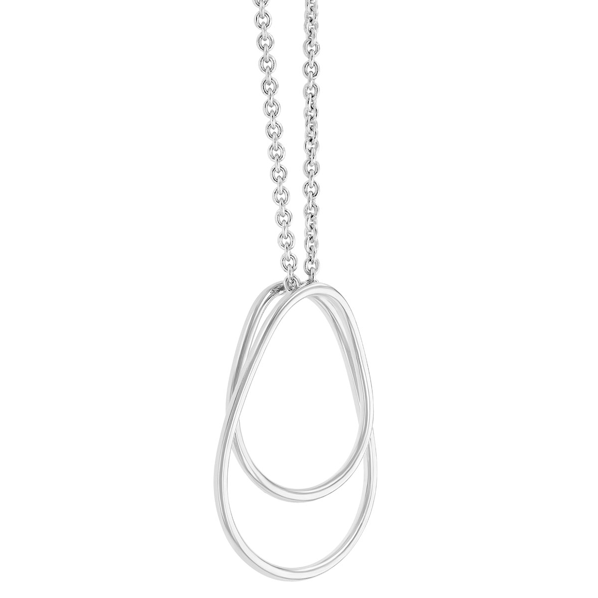 Pesavento Elegance Diamond Double Pear Shape Pendant in Sterling Silver, 17