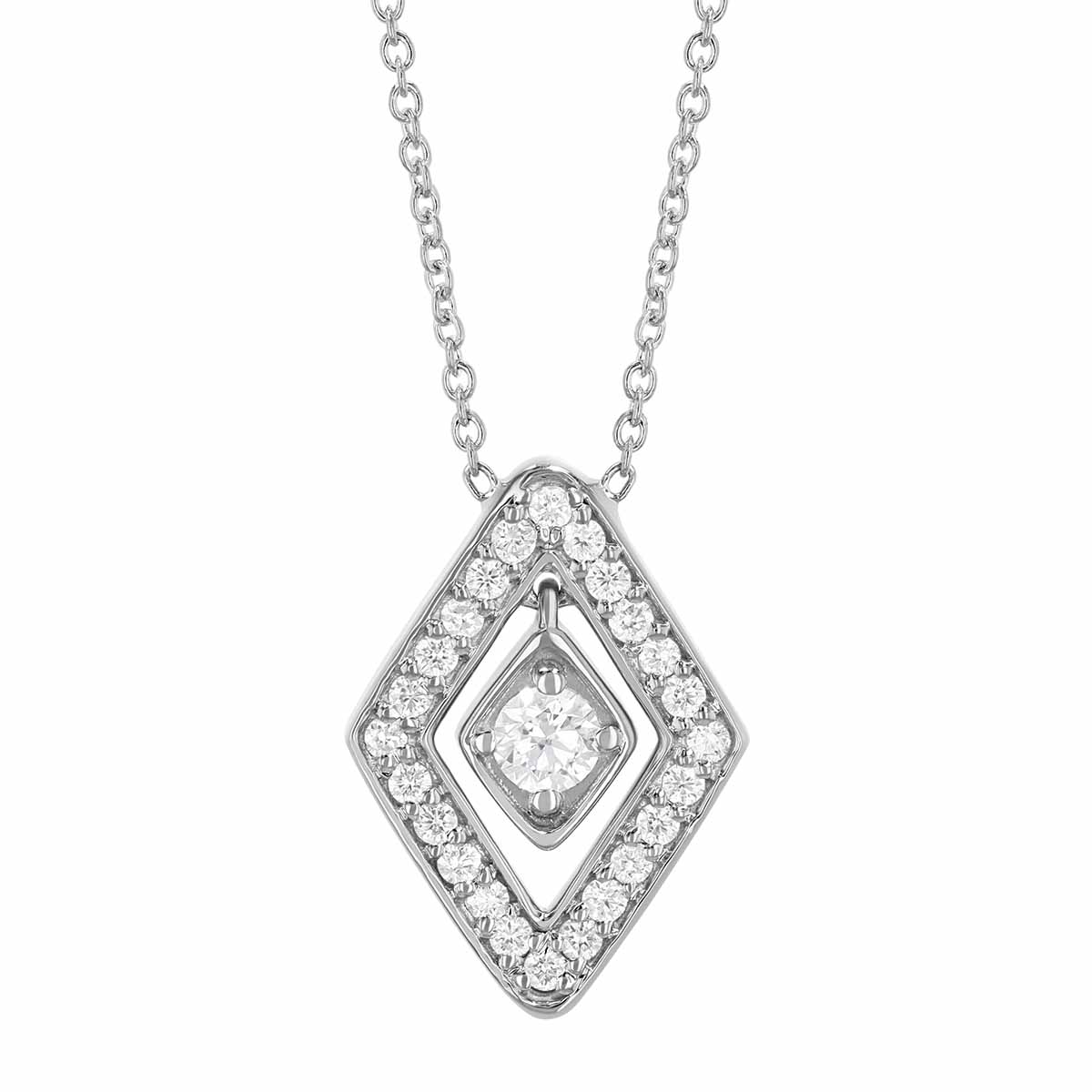 Roberto Coin Diamante Diamond Geometric Pendant in 18K Gold