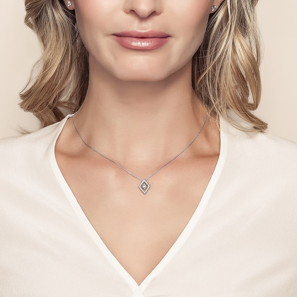 Roberto Coin Diamante Diamond Geometric Pendant in 18K Gold