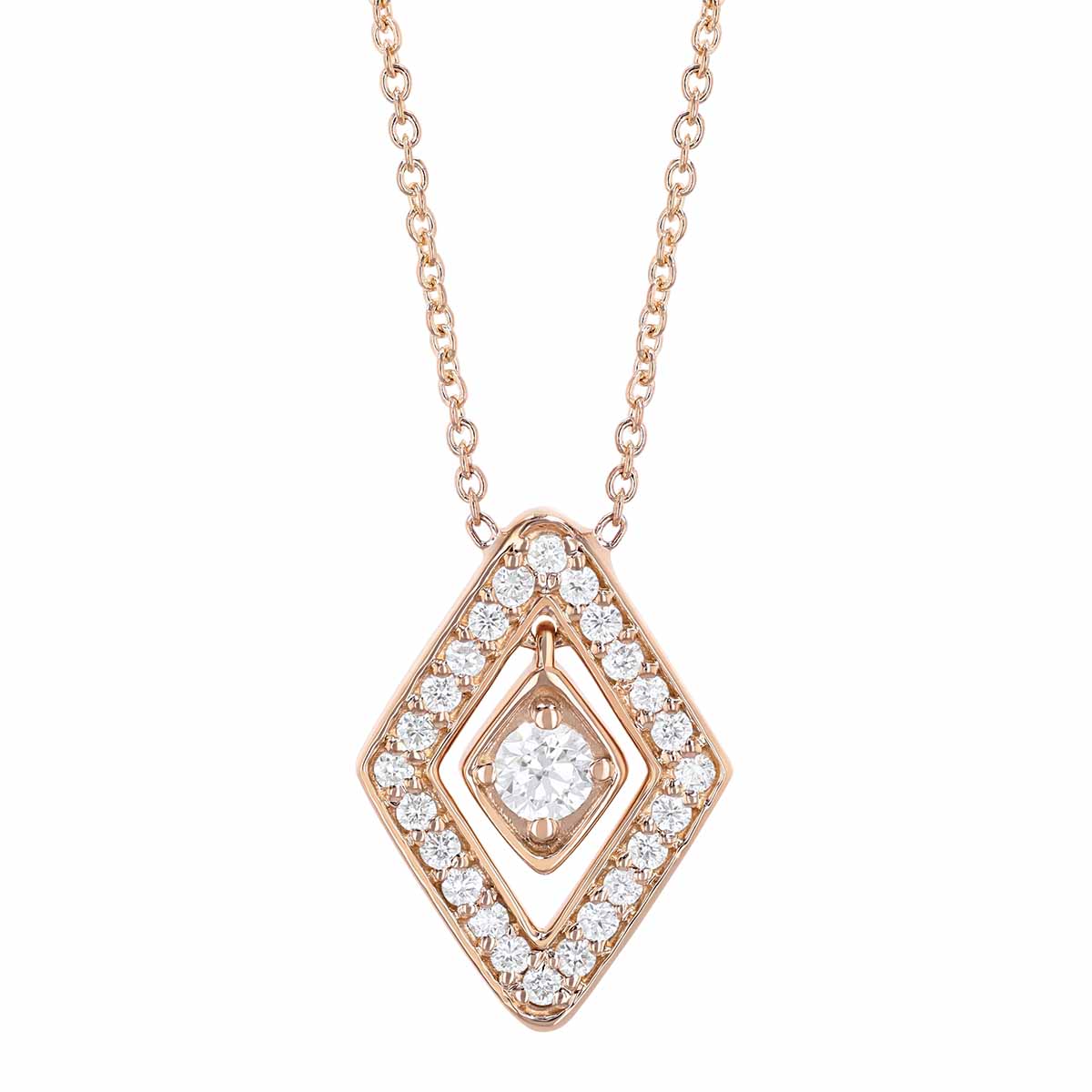 Roberto Coin Diamante Diamond Geometric Pendant in 18K Gold