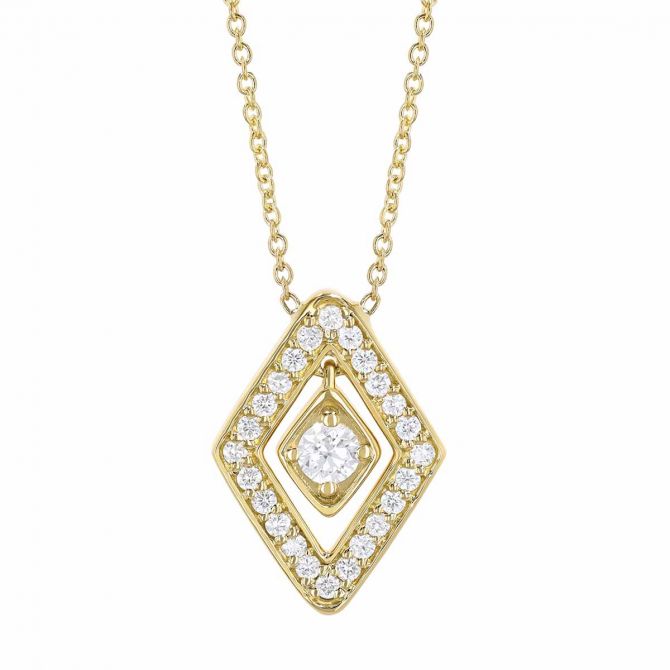 LINDA 0.55-1.00ct Diamond Solitaire Necklace White Gold 99922902041