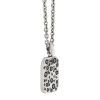 John Varvatos Black Diamond Dog Tag Pendant in Sterling Silver, 24"