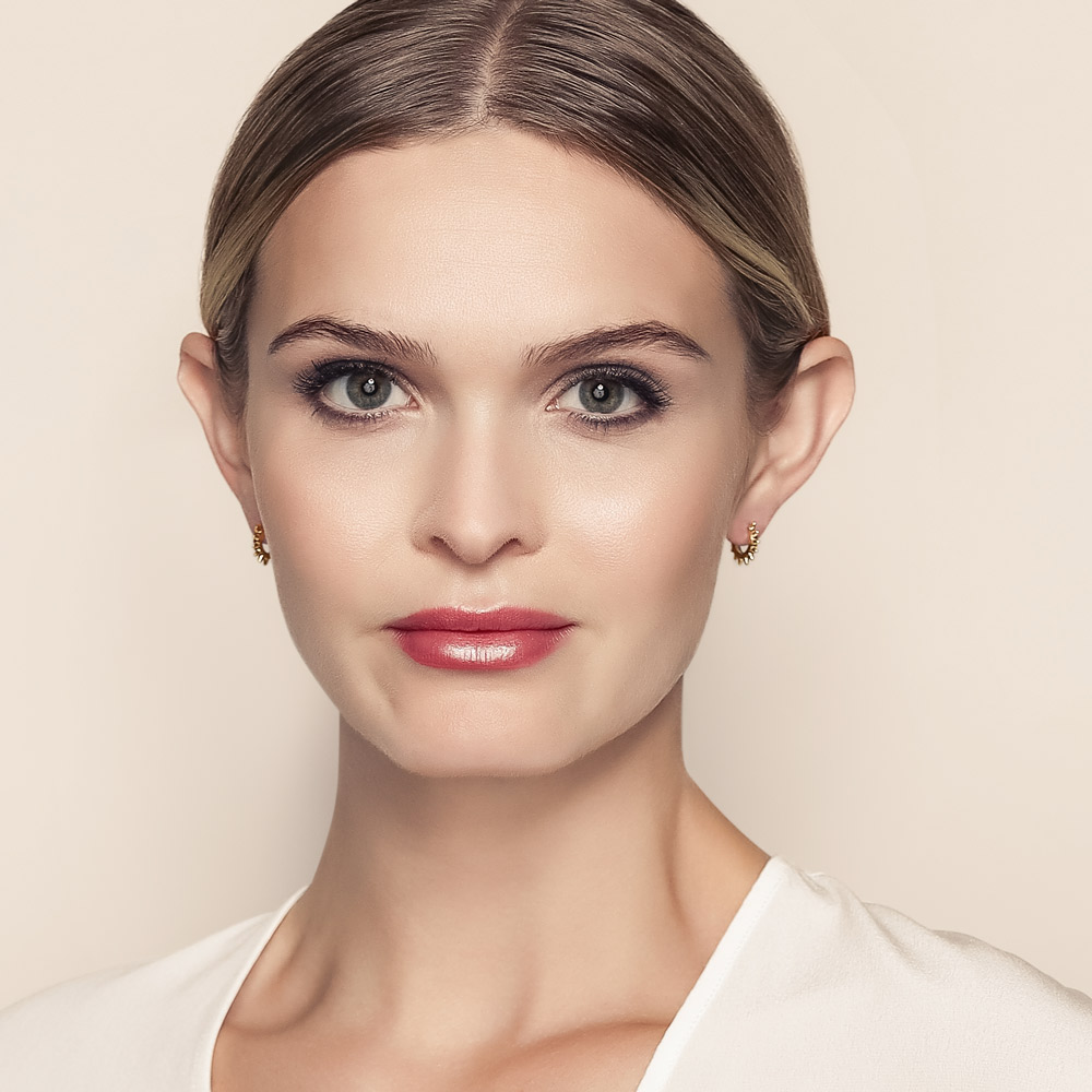 Yellow Gold Spike Huggie Hoop Earrings, 10 mm