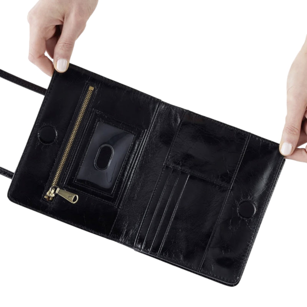 HOBO Jill Wallet Crossbody, Black